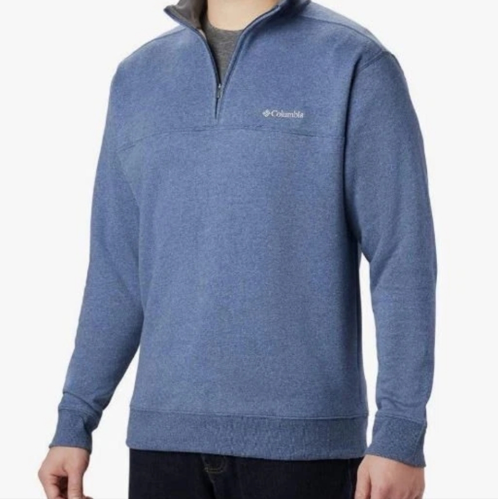 Columbia Heather Blue Pullover Sweatshirt